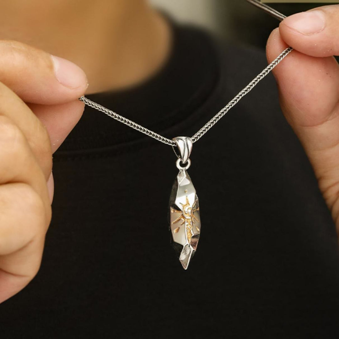 WorldNorse Halskette mit Wunschstein, 925er Sterlingsilber - image 2