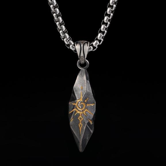 WorldNorse Halskette mit Wunschstein, 925er Sterlingsilber - Retro Silber - Mit Panzerkette - 60 cm - image 14