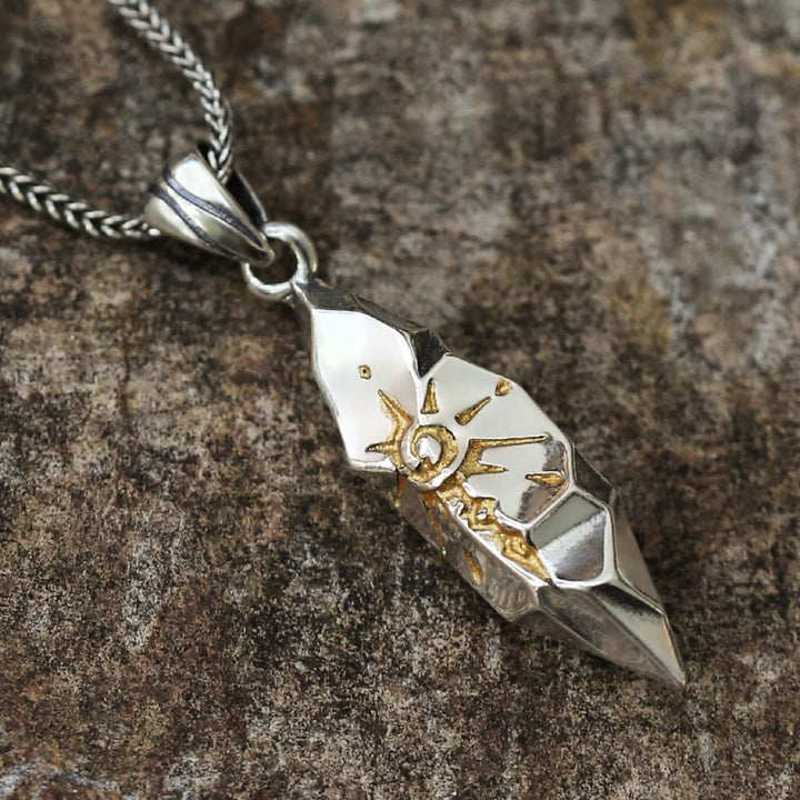 WorldNorse Halskette mit Wunschstein, 925er Sterlingsilber - Silber - Mit Weizenkette - 60 cm - image 0