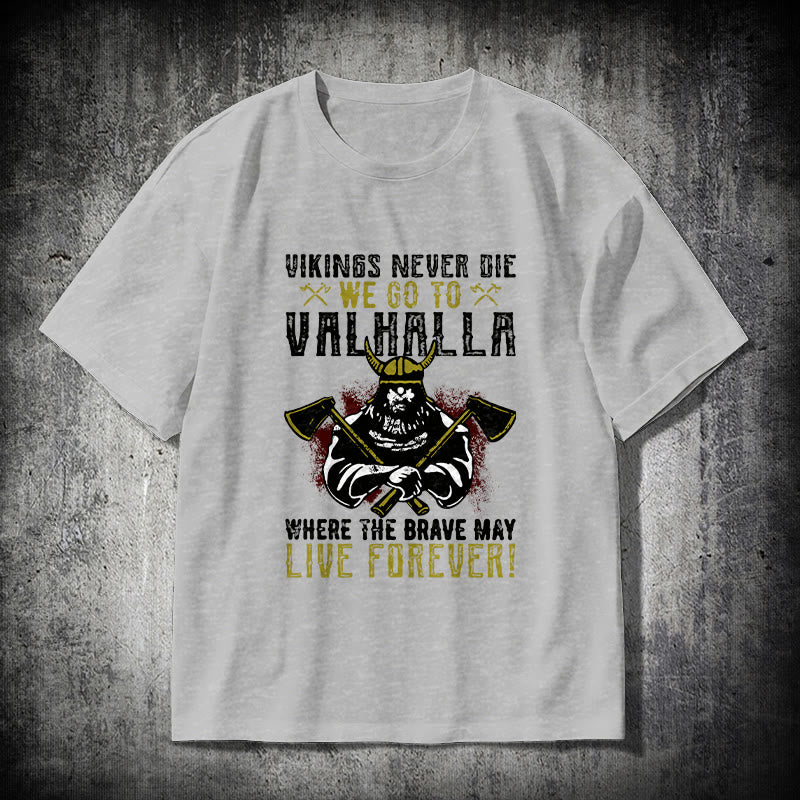 WorldNorse Never Die Valhalla T-Shirt - Grau - 2XL - image 18