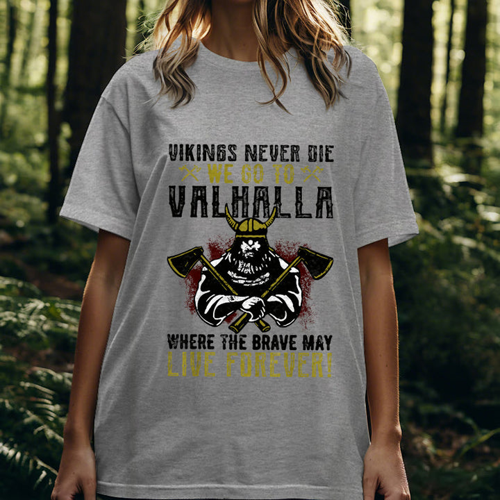 WorldNorse Never Die Valhalla T-Shirt - image 25