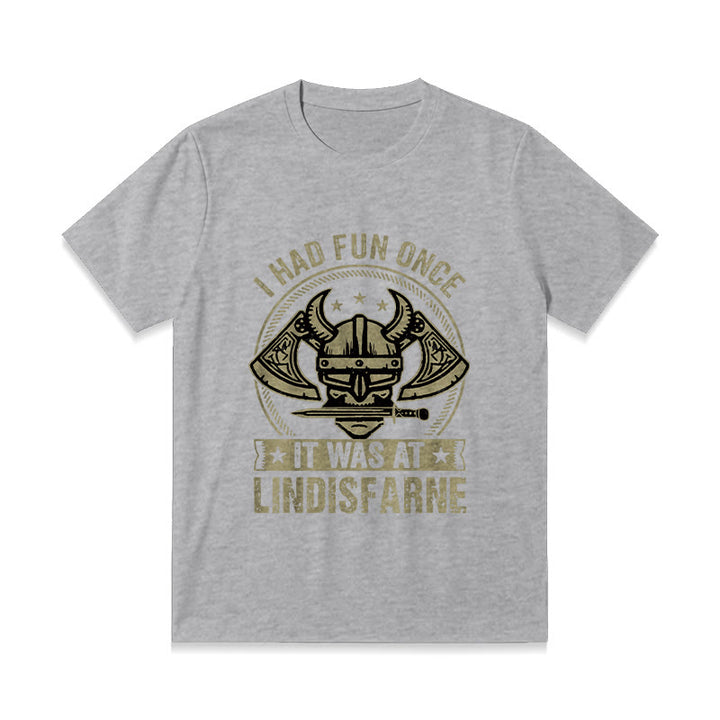 Lustiges T-Shirt mit nordischem Wikinger-Krieger-Motiv