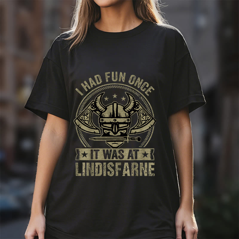 Lustiges T-Shirt mit nordischem Wikinger-Krieger-Motiv