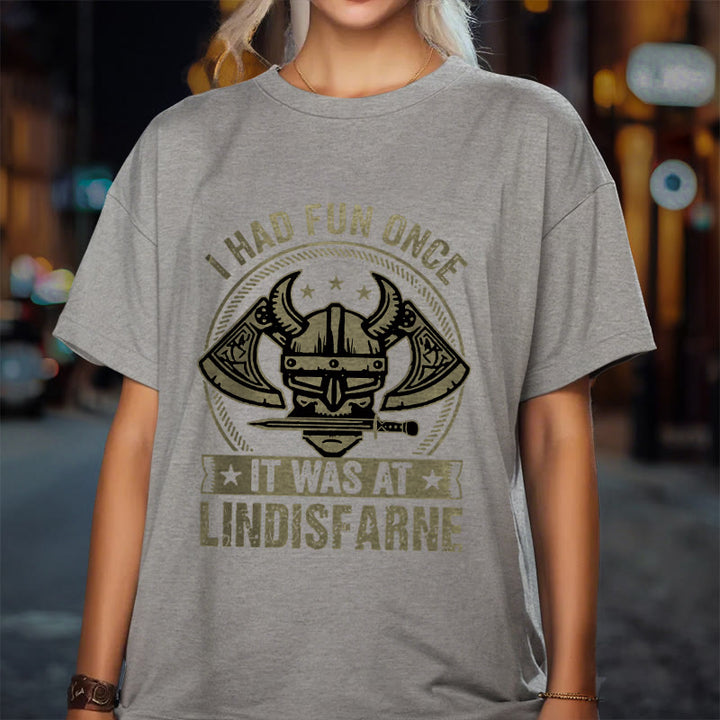 Lustiges T-Shirt mit nordischem Wikinger-Krieger-Motiv