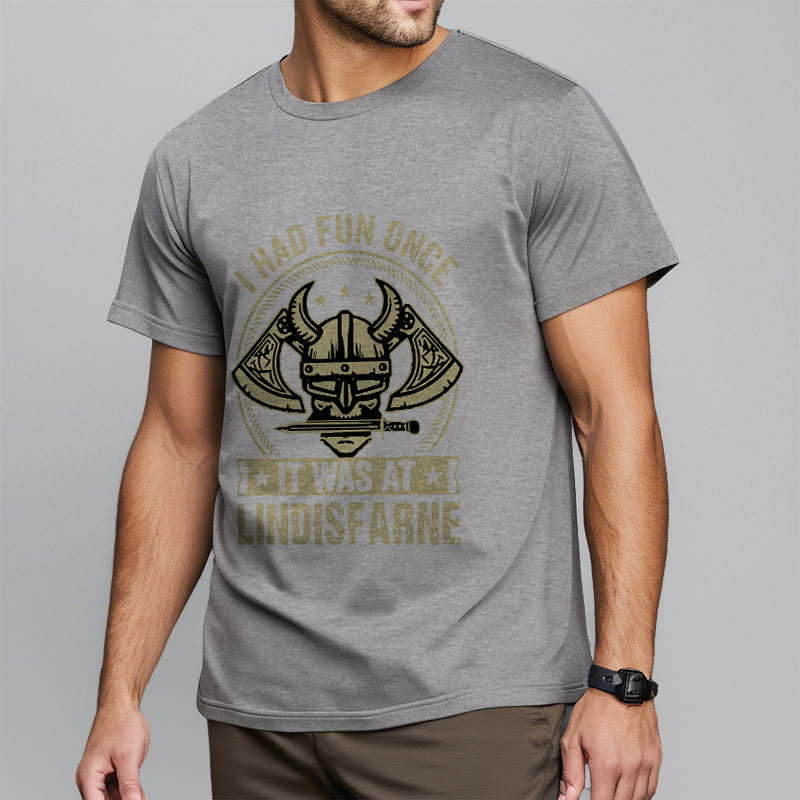 Lustiges T-Shirt mit nordischem Wikinger-Krieger-Motiv