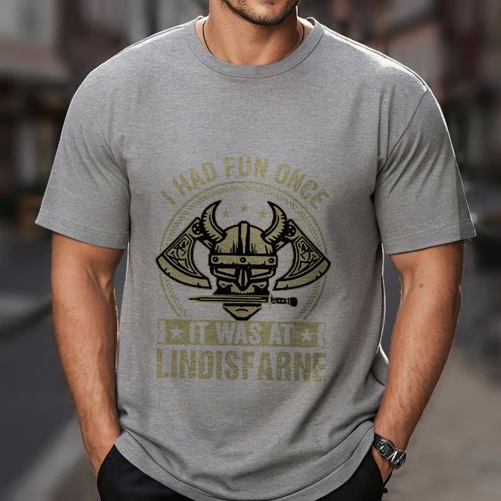 Lustiges T-Shirt mit nordischem Wikinger-Krieger-Motiv