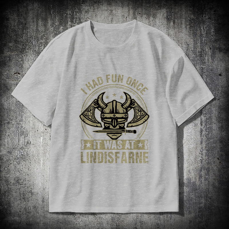 Lustiges T-Shirt mit nordischem Wikinger-Krieger-Motiv