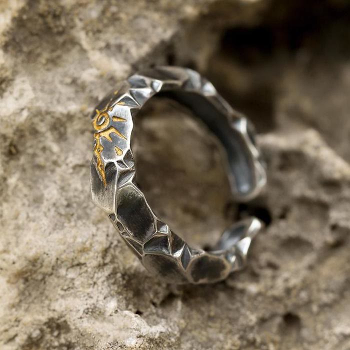 WorldNorse 925 Sterling Silber Wunschstein Ring