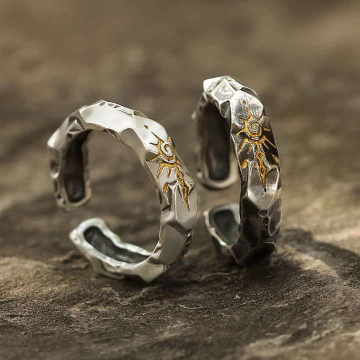 WorldNorse 925 Sterling Silber Wunschstein Ring