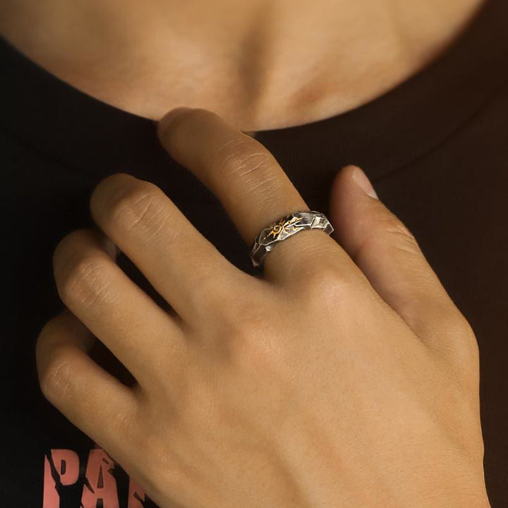 WorldNorse 925 Sterling Silber Wunschstein Ring