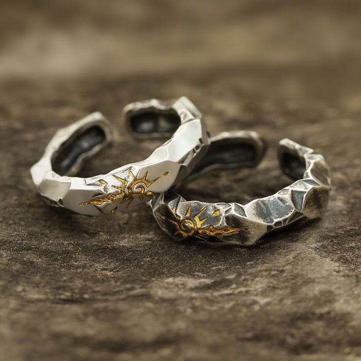 WorldNorse 925 Sterling Silber Wunschstein Ring