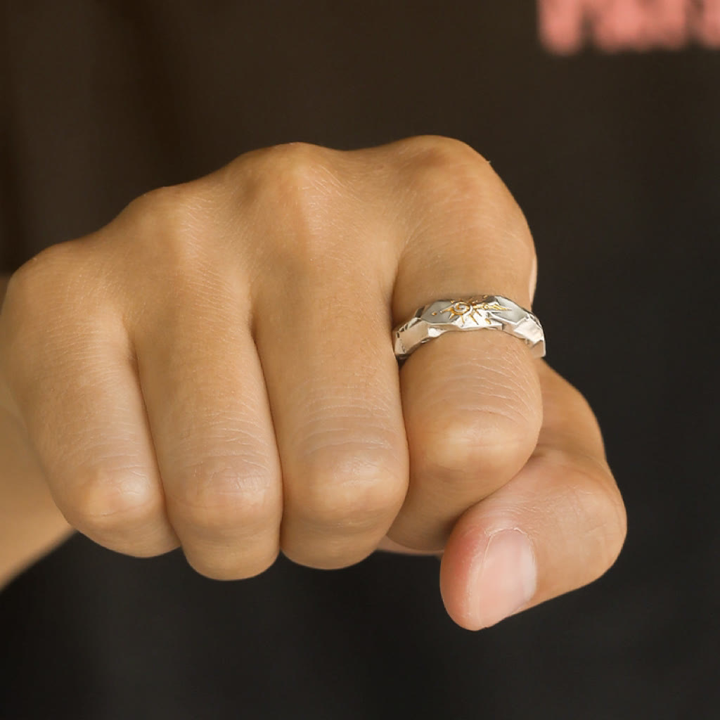 WorldNorse 925 Sterling Silber Wunschstein Ring