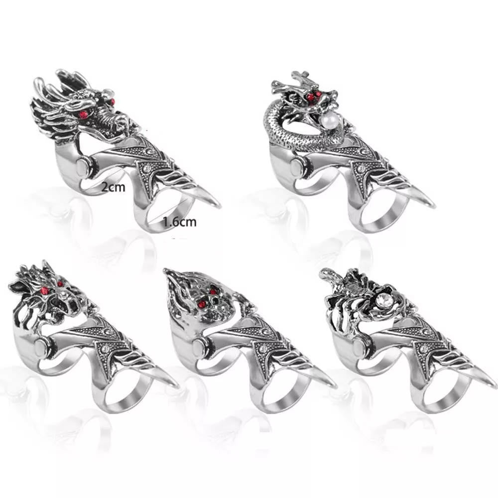 WorldNorse Nordischer Drache -Ring für den ganzen Finger