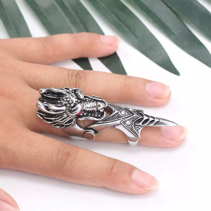 WorldNorse Nordischer Drache -Ring für den ganzen Finger