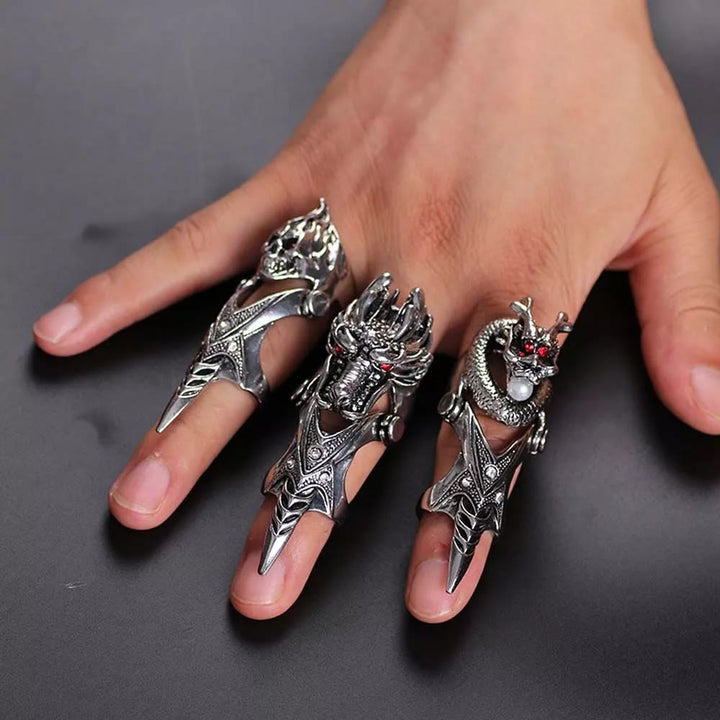WorldNorse Nordischer Drache -Ring für den ganzen Finger