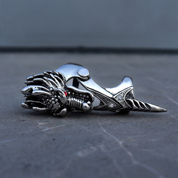 WorldNorse Nordischer Drache -Ring für den ganzen Finger
