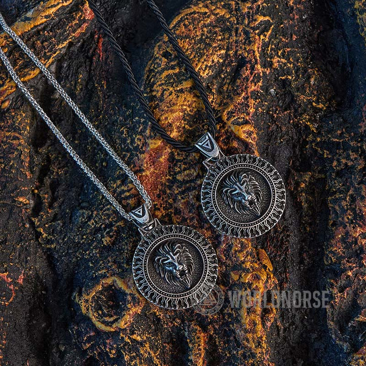 WorldNorse Solar Frost Löwenkopf Halskette