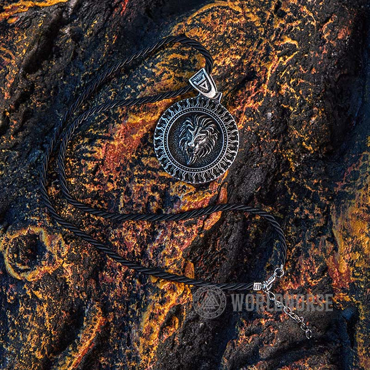 WorldNorse Solar Frost Löwenkopf Halskette