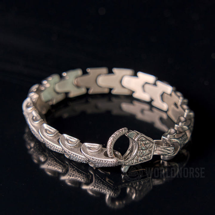 WorldNordisches Drachenschuppen-Knochenarmband