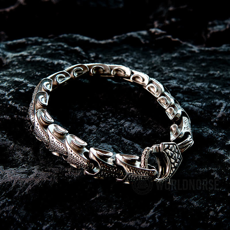 WorldNordisches Drachenschuppen-Knochenarmband