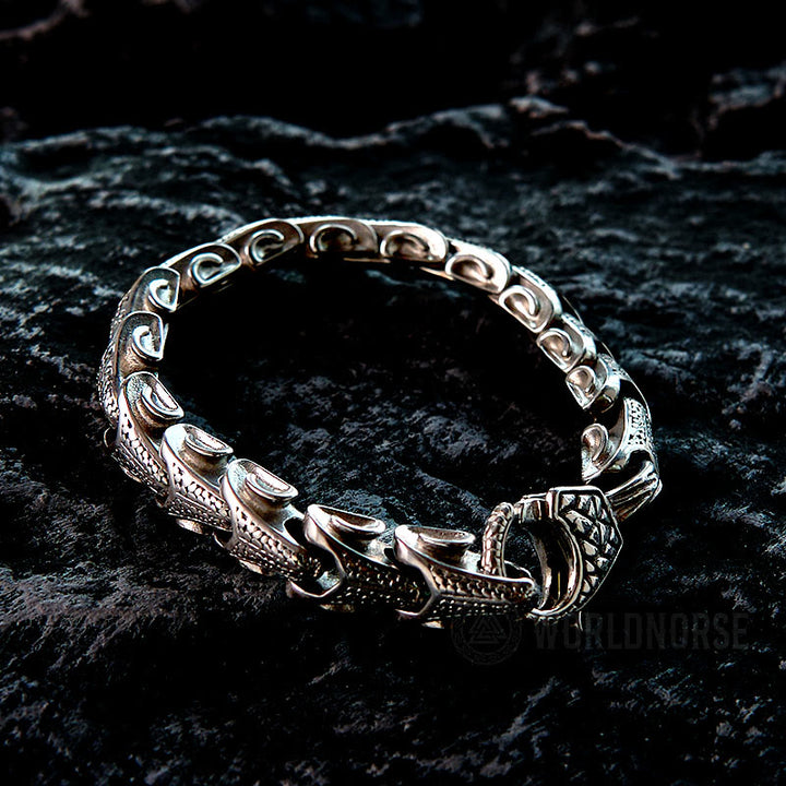 WorldNordisches Drachenschuppen-Knochenarmband