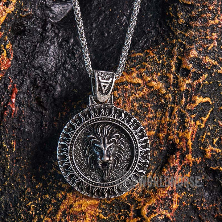 WorldNorse Solar Frost Löwenkopf Halskette