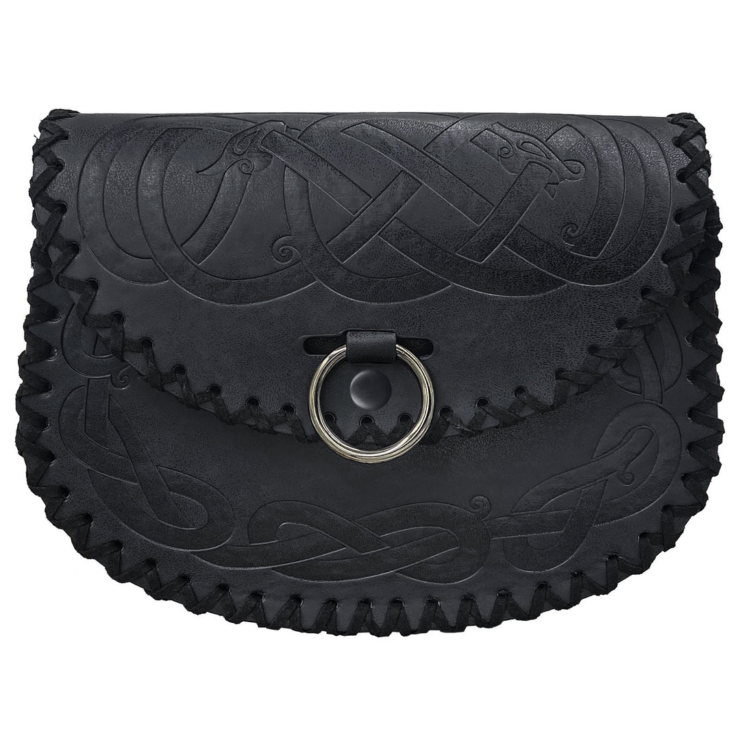 WorldNorse Keltischer Knoten Jormungandr Gürteltasche Ledertasche