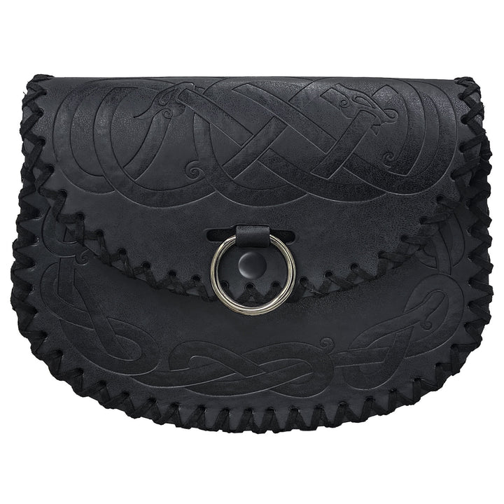 WorldNorse Keltischer Knoten Jormungandr Gürteltasche Ledertasche