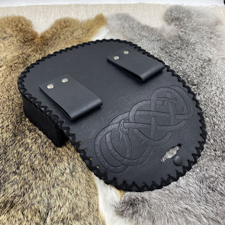WorldNorse Keltischer Knoten Jormungandr Gürteltasche Ledertasche