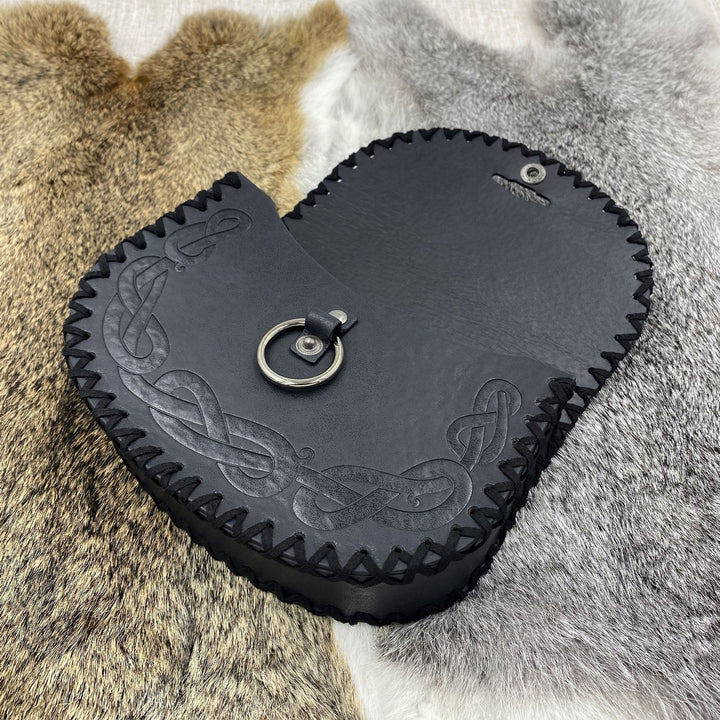 WorldNorse Keltischer Knoten Jormungandr Gürteltasche Ledertasche