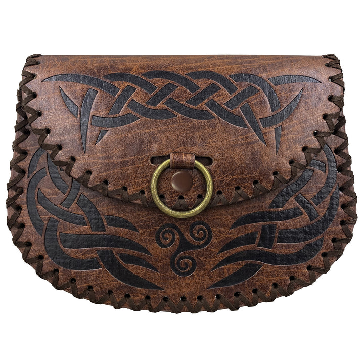 WorldNorse Keltischer Knoten Jormungandr Gürteltasche Ledertasche