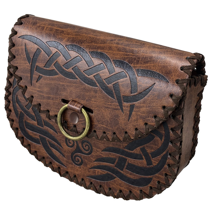WorldNorse Keltischer Knoten Jormungandr Gürteltasche Ledertasche