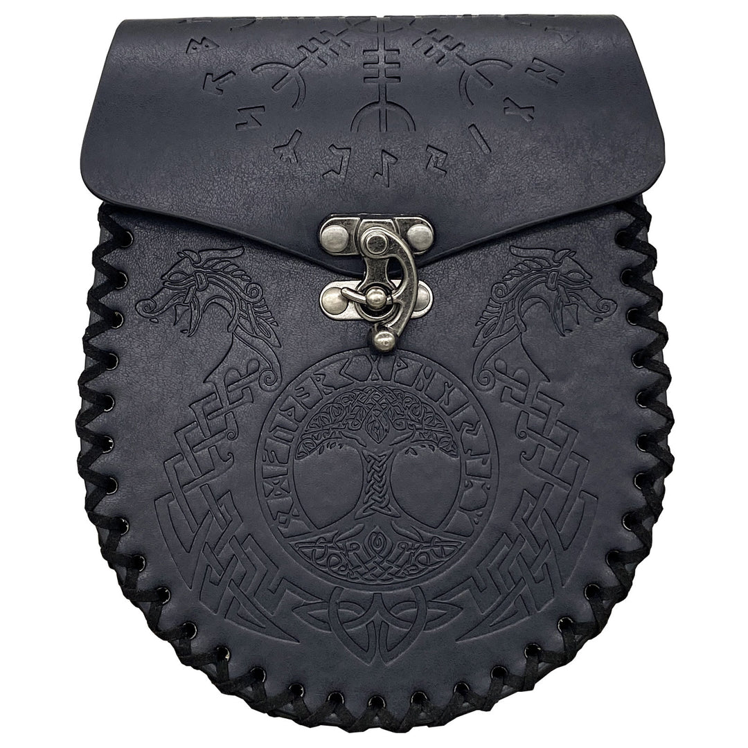 WorldNorse Gürteltasche aus Leder im Wikinger-Stil