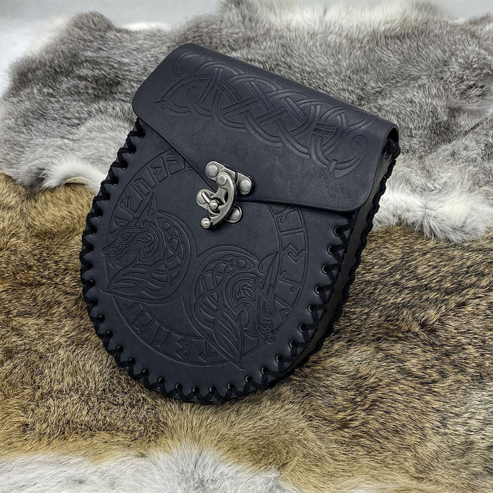 WorldNorse Gürteltasche aus Leder im Wikinger-Stil