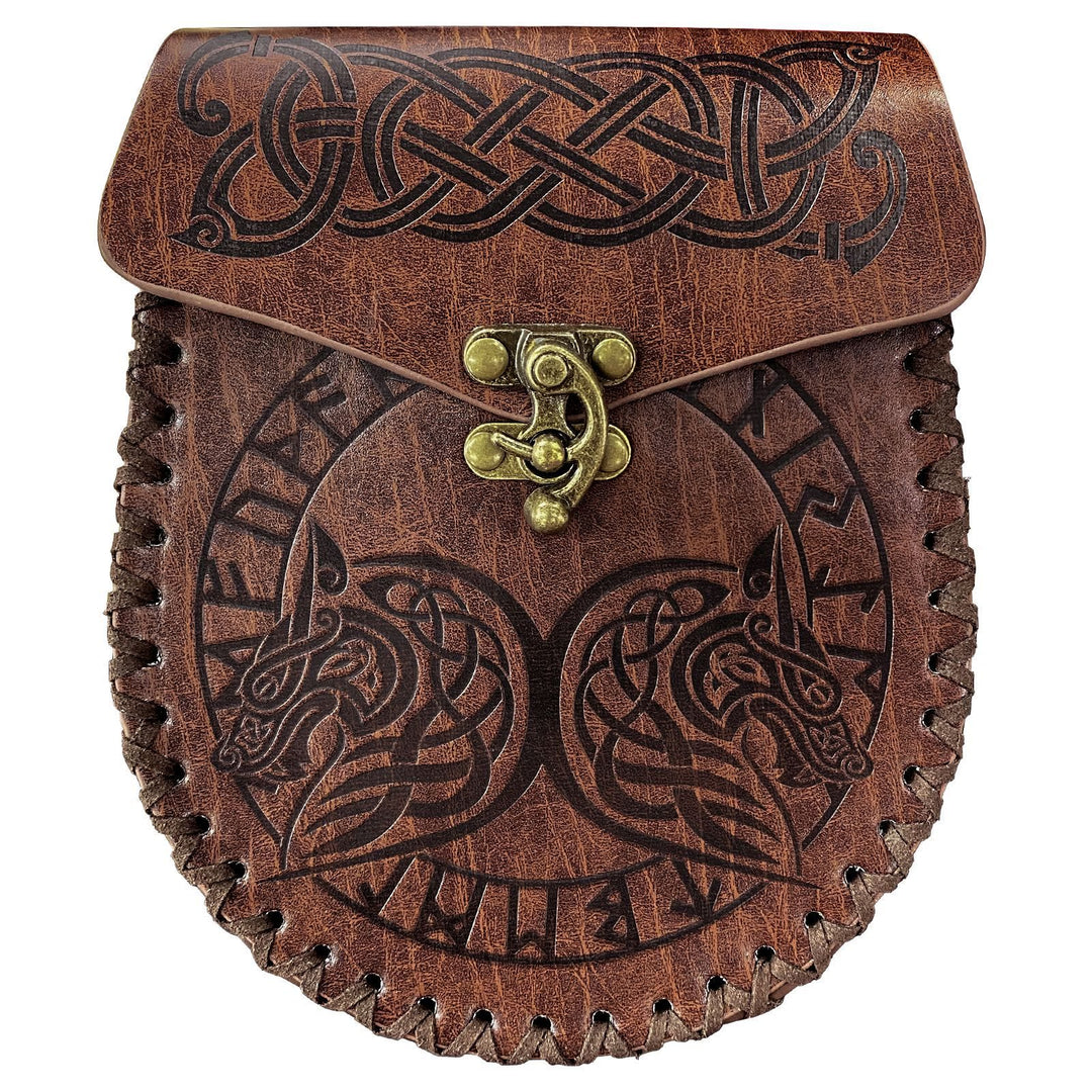 WorldNorse Gürteltasche aus Leder im Wikinger-Stil