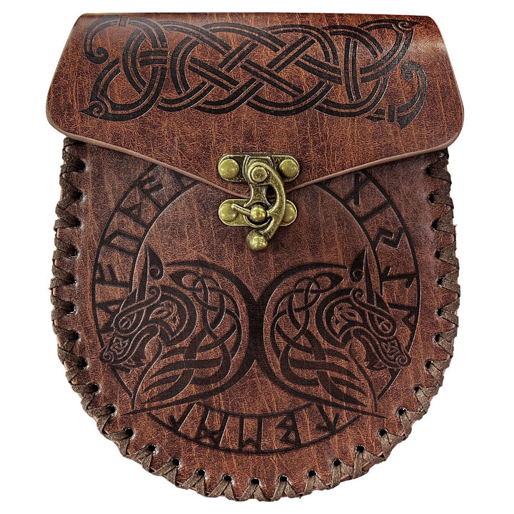 WorldNorse Gürteltasche aus Leder im Wikinger-Stil