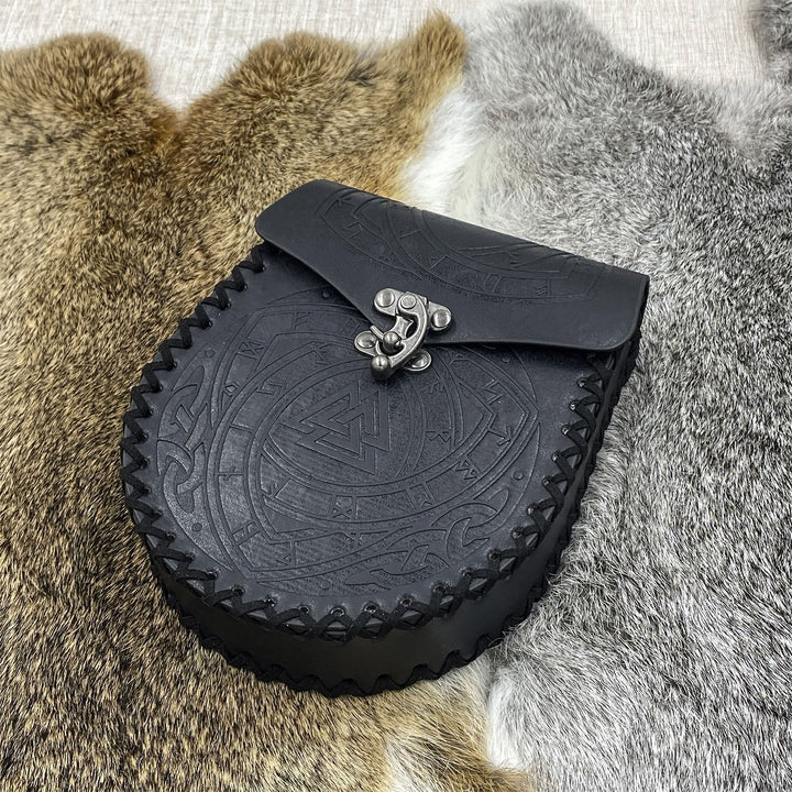 WorldNorse Gürteltasche aus Leder im Wikinger-Stil