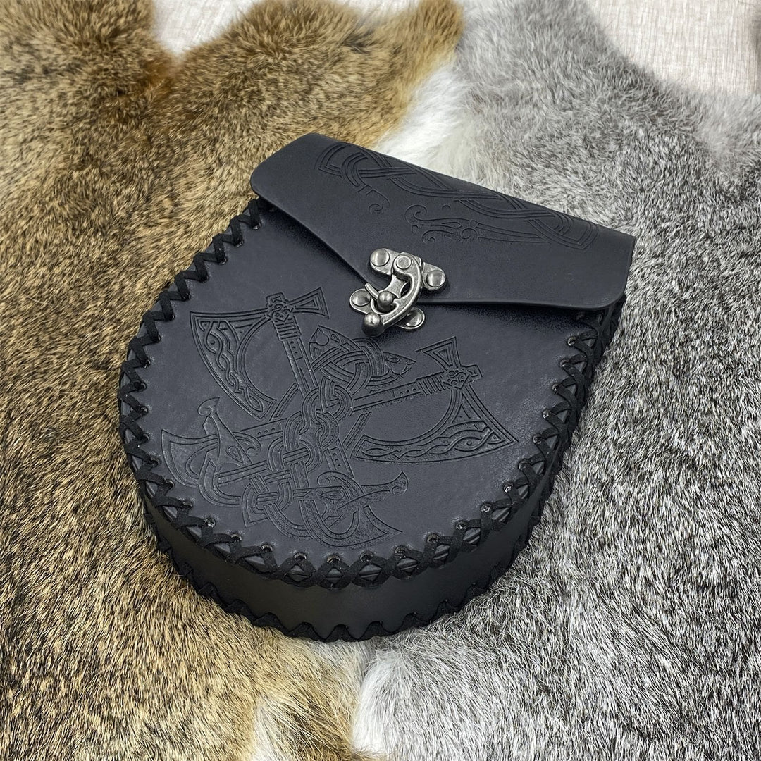 WorldNorse Gürteltasche aus Leder im Wikinger-Stil