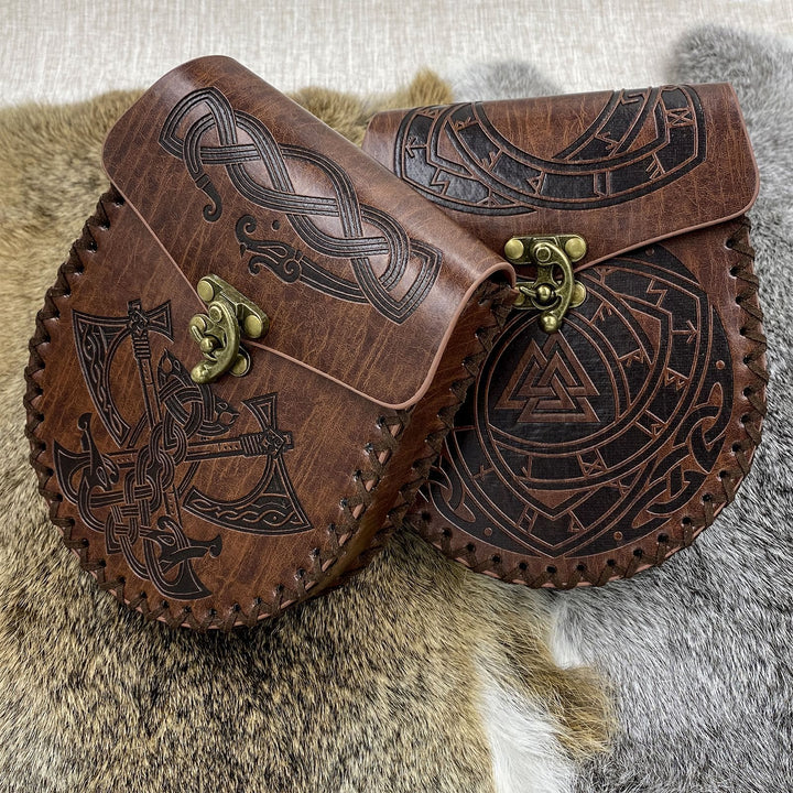 WorldNorse Gürteltasche aus Leder im Wikinger-Stil