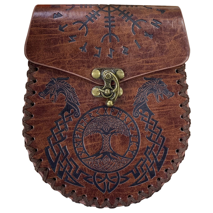 WorldNorse Gürteltasche aus Leder im Wikinger-Stil