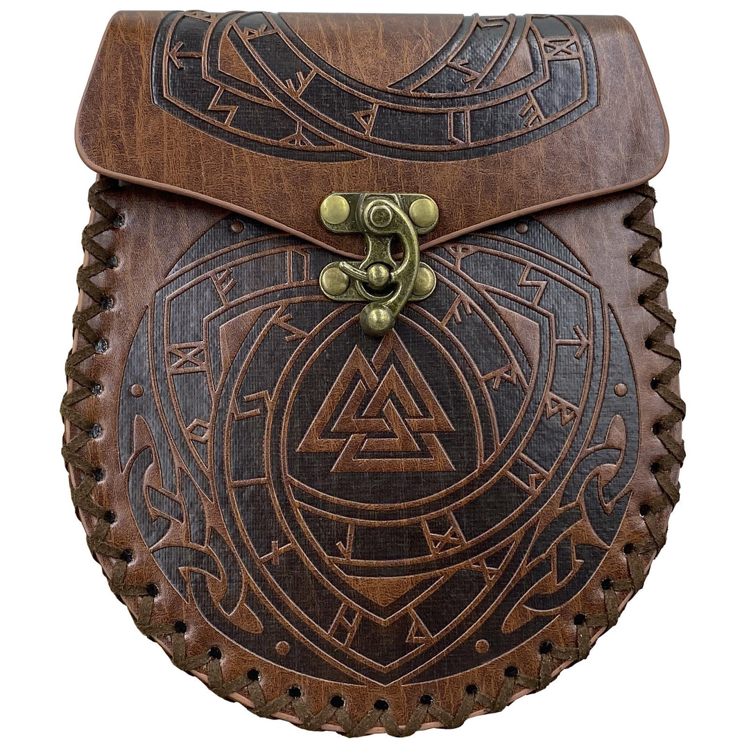 WorldNorse Gürteltasche aus Leder im Wikinger-Stil