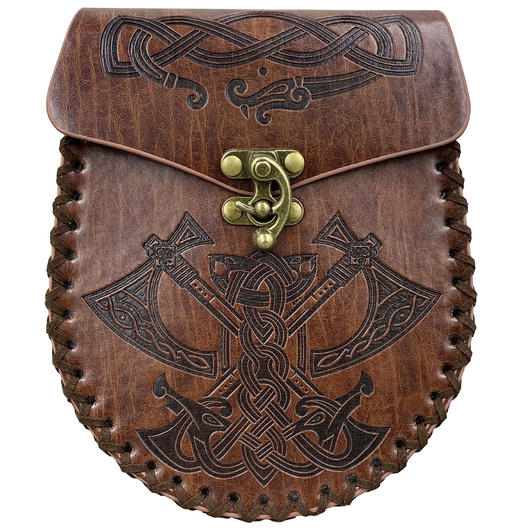 WorldNorse Gürteltasche aus Leder im Wikinger-Stil