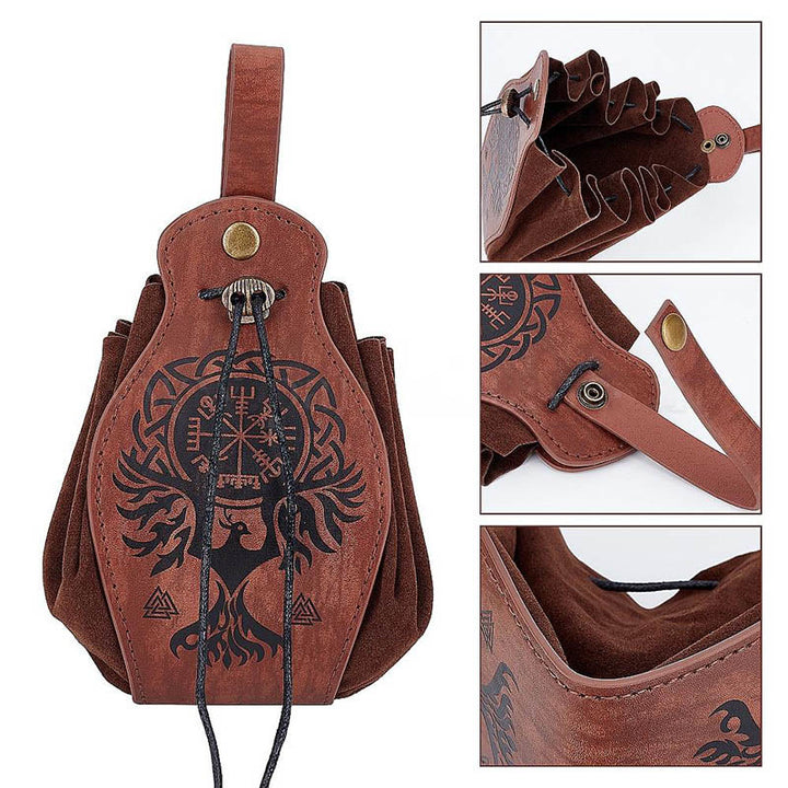 WorldNorse Gürteltasche aus braunem Leder