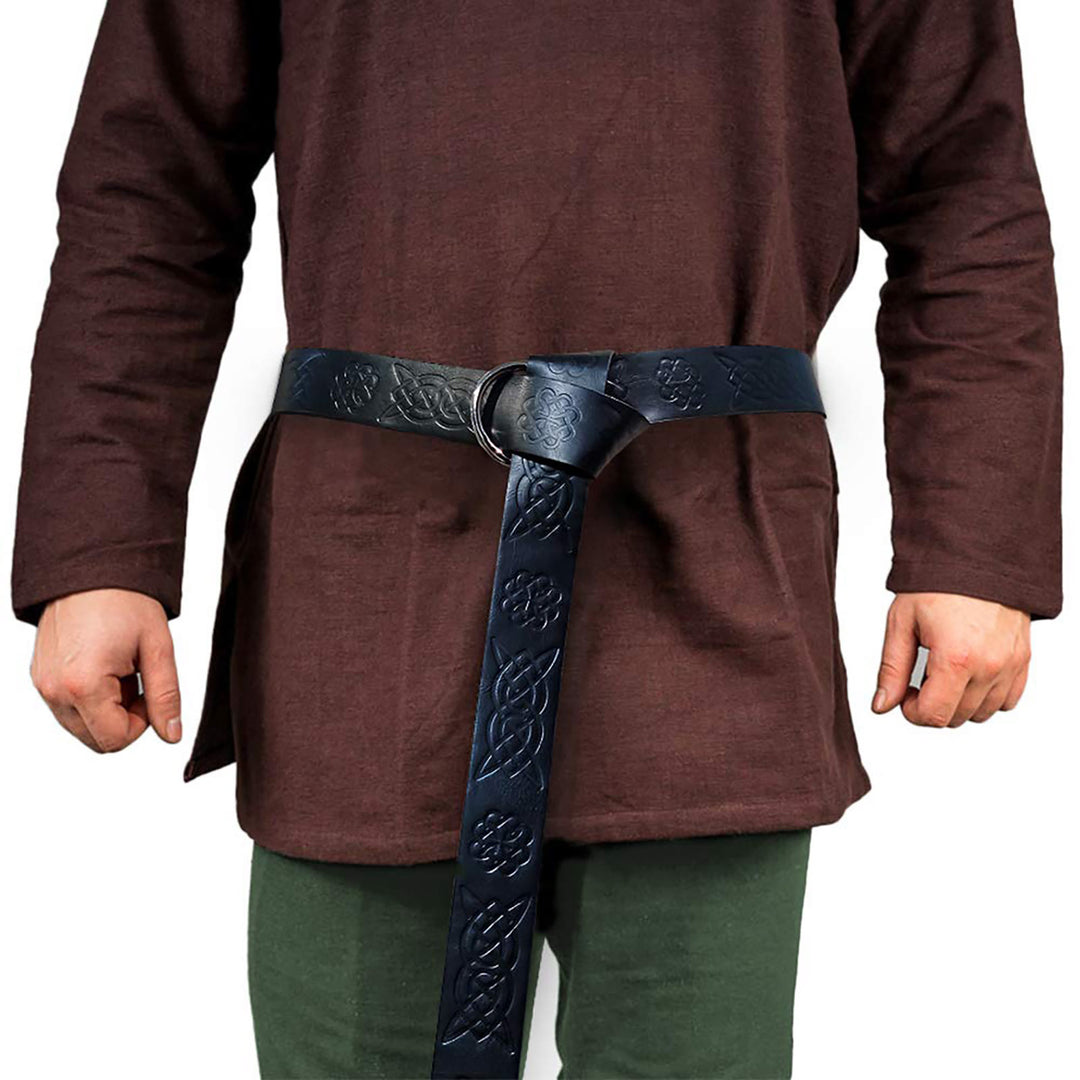 WorldNorse Retro-Ledergürtel mit Keltischer Knoten