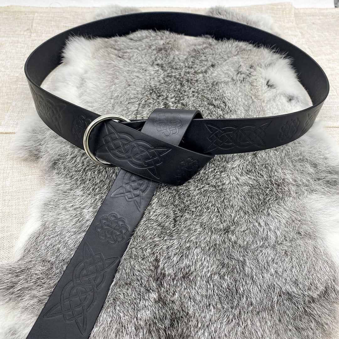 WorldNorse Retro-Ledergürtel mit Keltischer Knoten