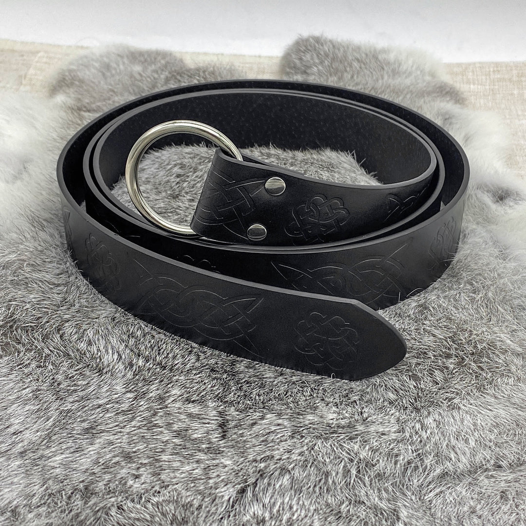 WorldNorse Retro-Ledergürtel mit Keltischer Knoten