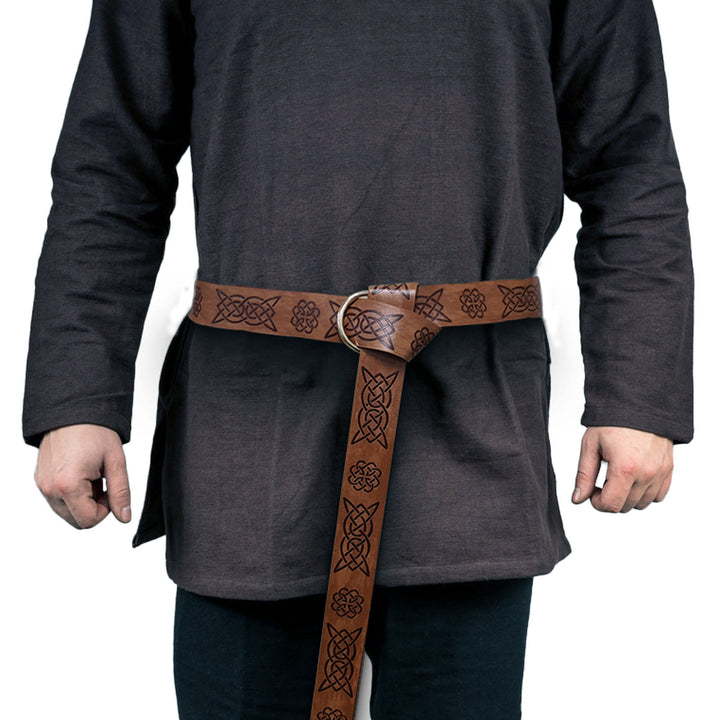WorldNorse Retro-Ledergürtel mit Keltischer Knoten
