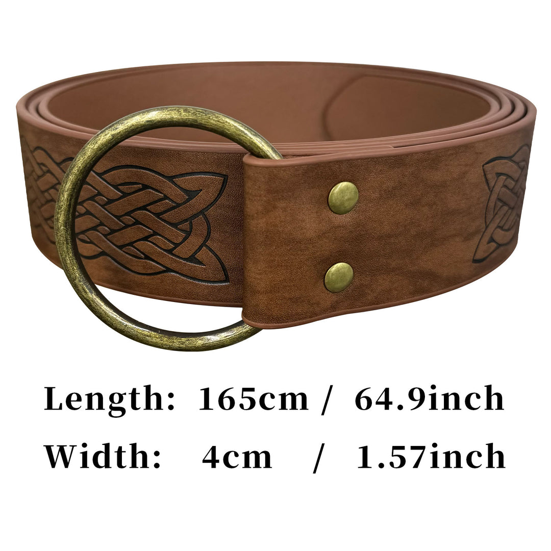 WorldNorse Ledergürtel mit geprägten Nieten