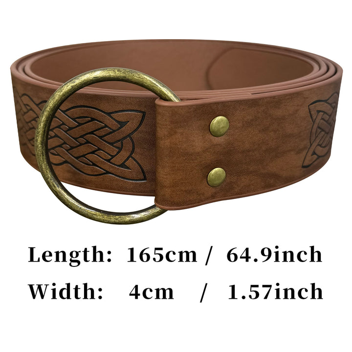 WorldNorse Ledergürtel mit geprägten Nieten