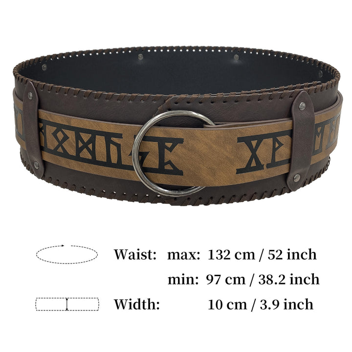 WorldNorse Rivet Rune Keltischer Knoten Breiter Gürtel